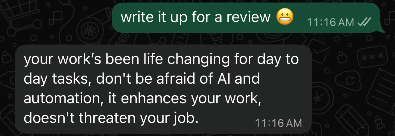 A client says the work has helped with day-to-day tasks.